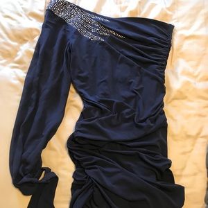 Off the shoulder party/cocktail dress with stones